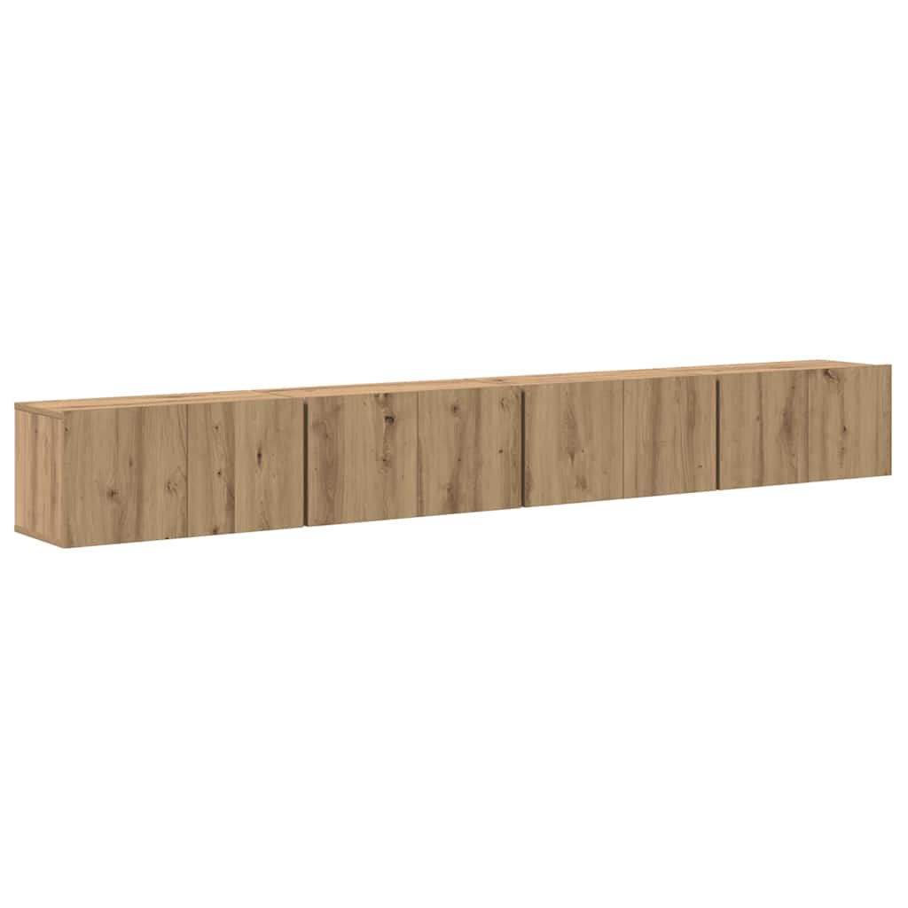 TV-møbelsæt Vægmonteret 4 pcs Artisan Egetræ 60 x 30 x 30 cm