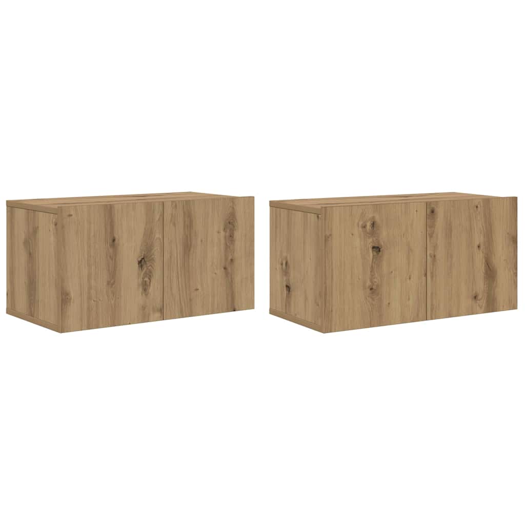 TV-møbelsæt Vægmonteret 4 pcs Artisan Egetræ 60 x 30 x 30 cm