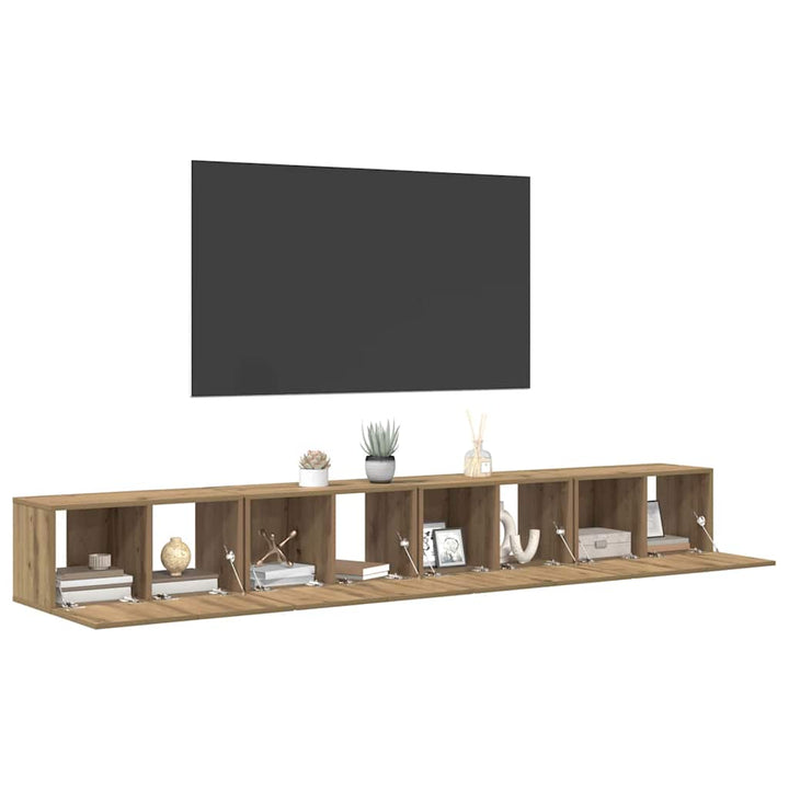 TV-møbelsæt Vægmonteret 4 pcs Artisan Egetræ 60 x 30 x 30 cm