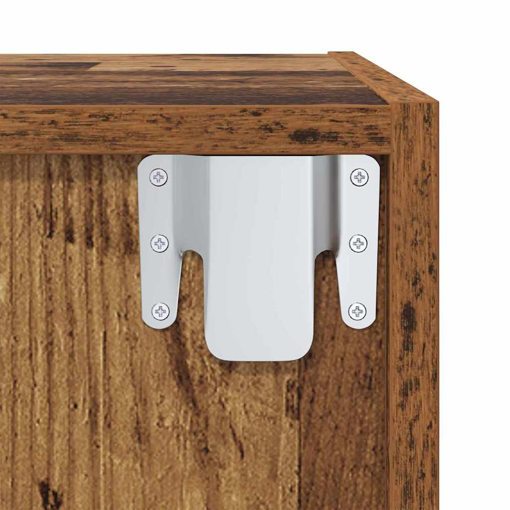 TV-møbelsæt 2 pcs Gammelt træ 37 x 37 x 107 cm Konstrueret træ