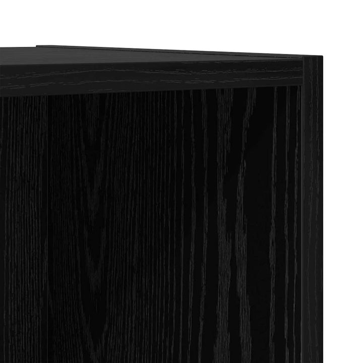 TV-møbelsæt 2 pcs Sort eg 37 x 37 x 107 cm Konstrueret træ