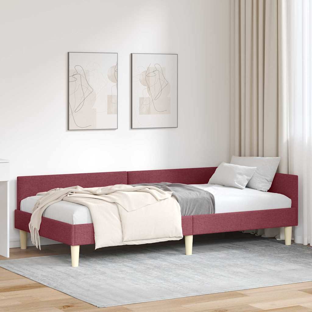 Hjørnesengramme Vinrød 90 x 200 cm Stof