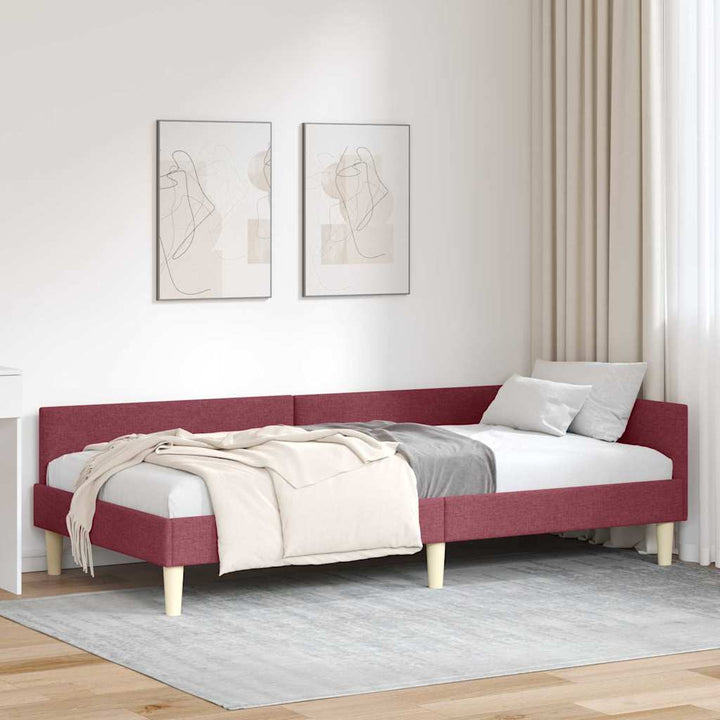 Hjørnesengramme Vinrød 100 x 200 cm Stof