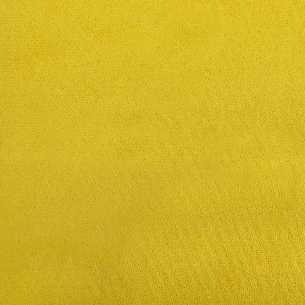 Hjørnesengramme med hovedgærde Gul 100 cm x 200 cm Fløjl