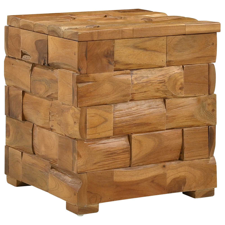 Opbevaringsskammel Brun 40 x 40 x 45 cm Massiv Teaktræ