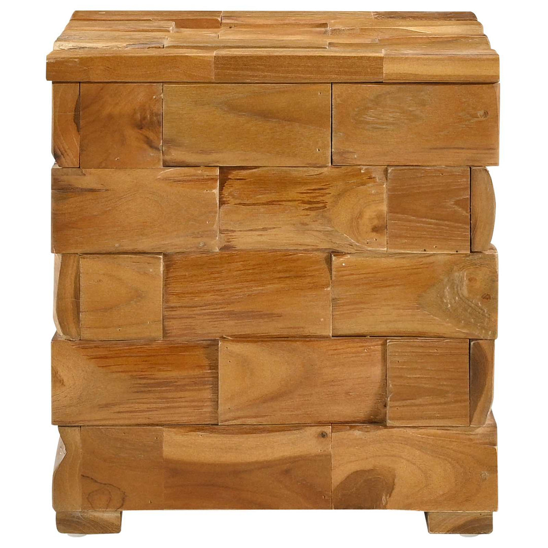 Opbevaringsskammel Brun 40 x 40 x 45 cm Massiv Teaktræ