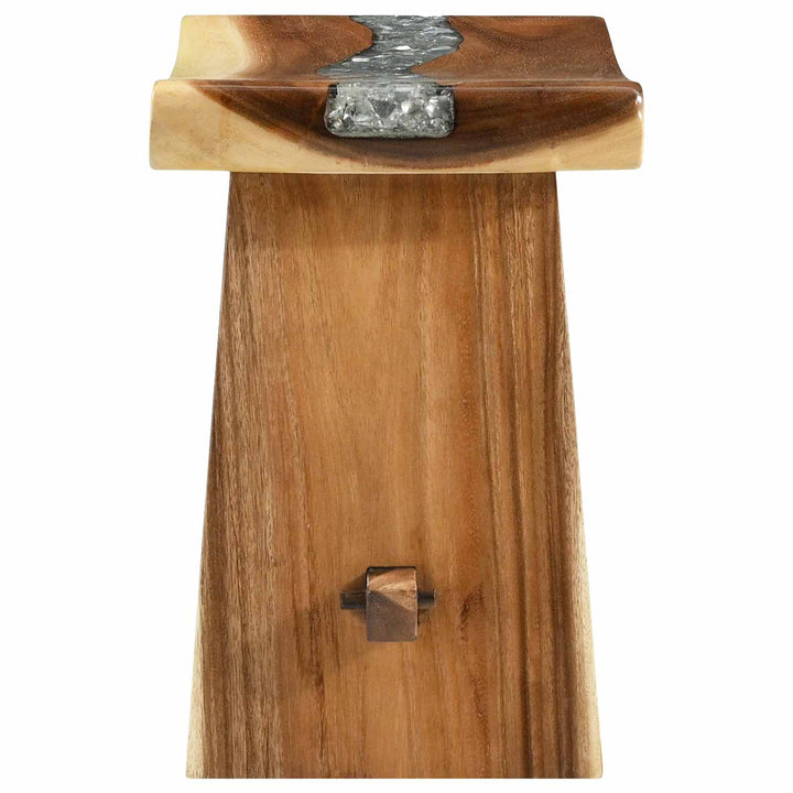 Brusebadsstol Naturfarvet 50 x 30 x 44 cm Massivt suartræ