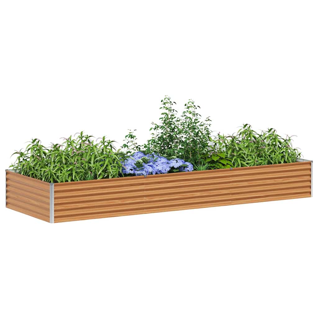 Højbed Lys Brun 290 x 100 x 36 cm Galvaniseret stål