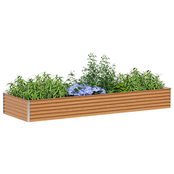 Højbed Lys Brun 290 x 100 x 36 cm Galvaniseret stål