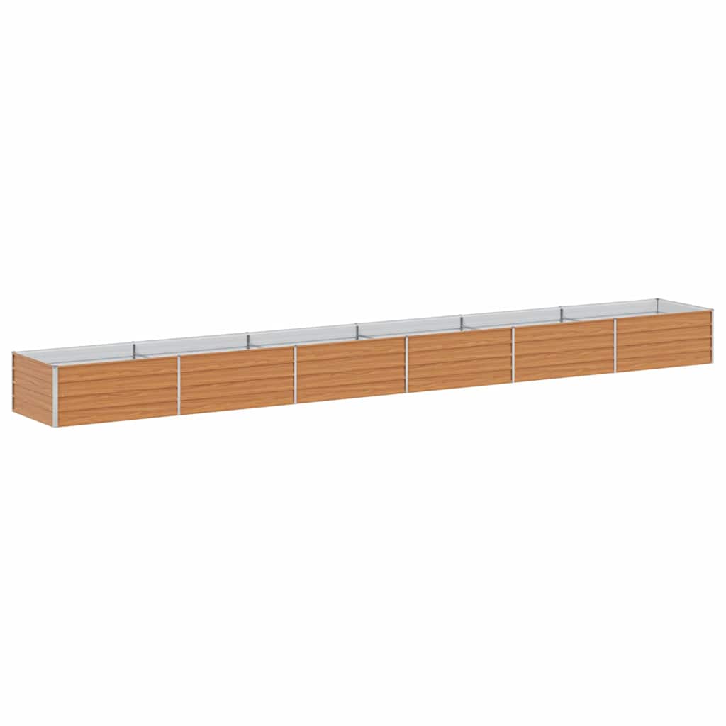 Højbed Lys Brun 600 x 80 x 45 cm Galvaniseret stål
