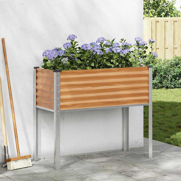 Have Blomsterkrukke Lys Brun 100 x 45 x 90 cm Galvaniseret stål