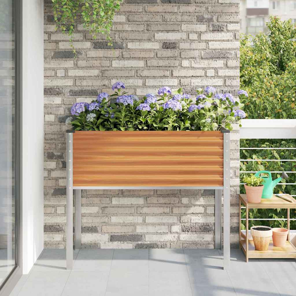 Have Blomsterkrukke Lys Brun 100 x 45 x 90 cm Galvaniseret stål