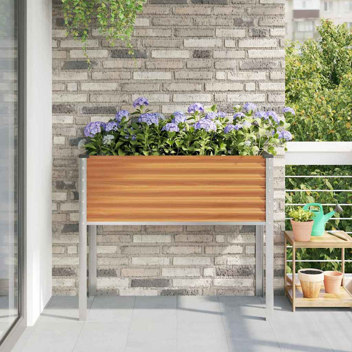 Have Blomsterkrukke Lys Brun 100 x 45 x 90 cm Galvaniseret stål