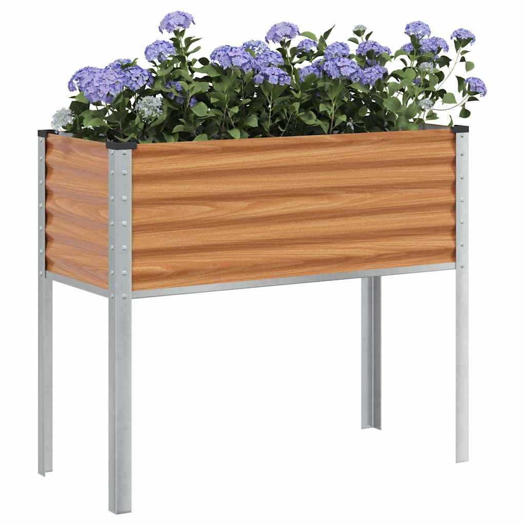 Have Blomsterkrukke Lys Brun 100 x 45 x 90 cm Galvaniseret stål