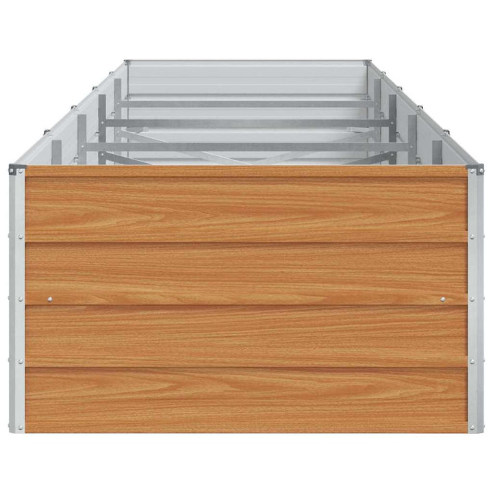 Højbed Lys Brun 400 x 80 x 45 cm Galvaniseret stål