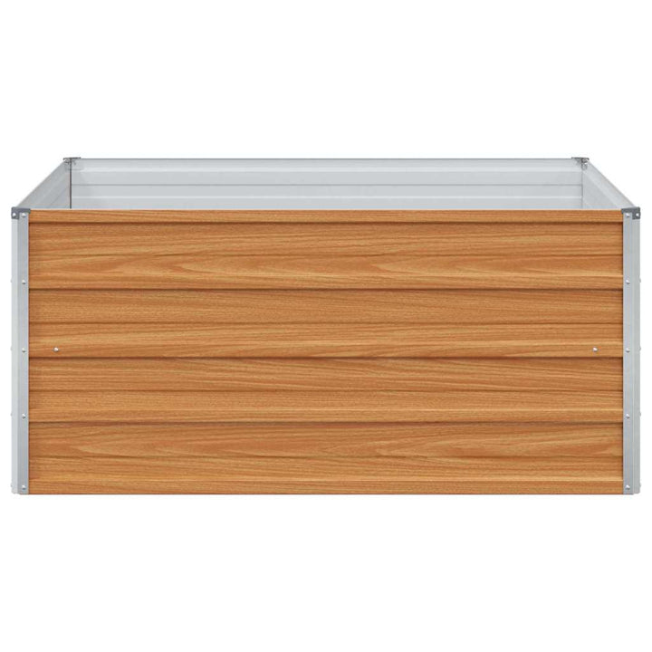 Højbed Lys Brun 100 x 100 x 45 cm Galvaniseret stål