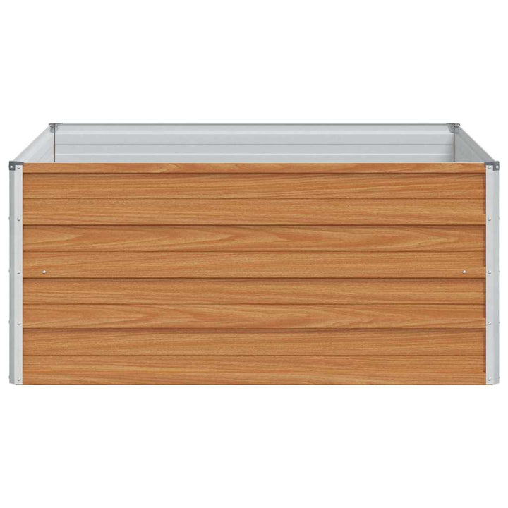 Højbed Lys Brun 100 x 100 x 45 cm Galvaniseret stål
