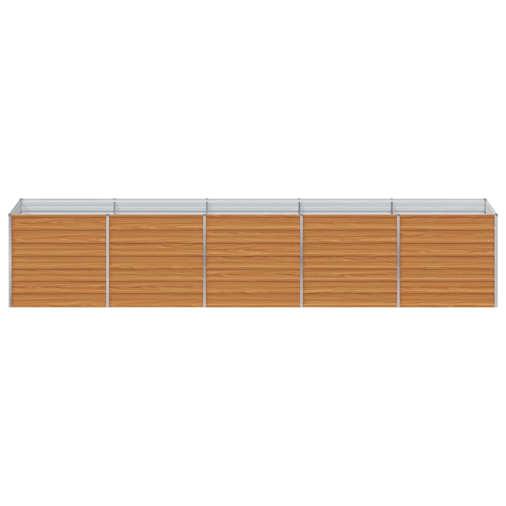 Højbed Lys Brun 400 x 80 x 77 cm Galvaniseret stål