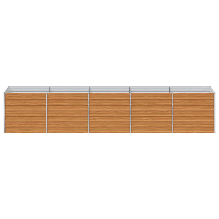 Højbed Lys Brun 400 x 80 x 77 cm Galvaniseret stål