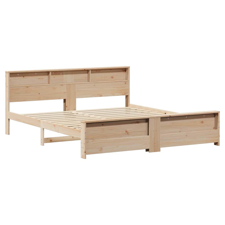 Sengestel med hovedgærde Brun 200 x 200 cm Konstrueret træ