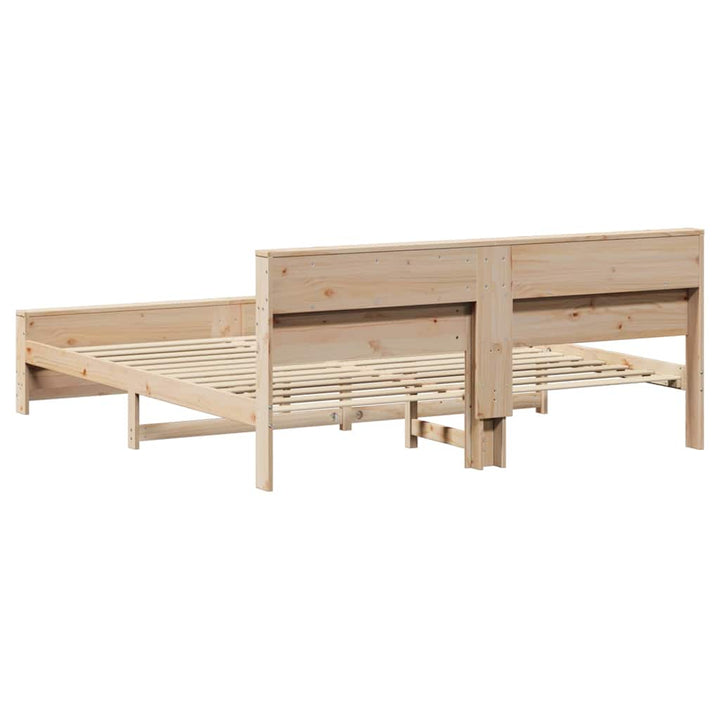 Sengestel med hovedgærde Brun 200 x 200 cm Konstrueret træ