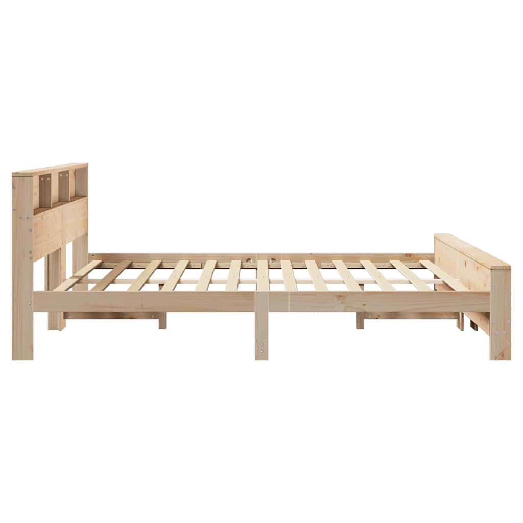 Sengestel med hovedgærde Brun 200 x 200 cm Konstrueret træ