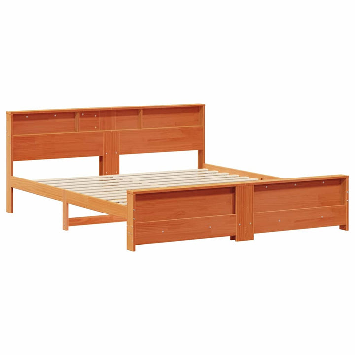 Sengestel Voks brun 200 x 200 cm Massivt fyrretræ
