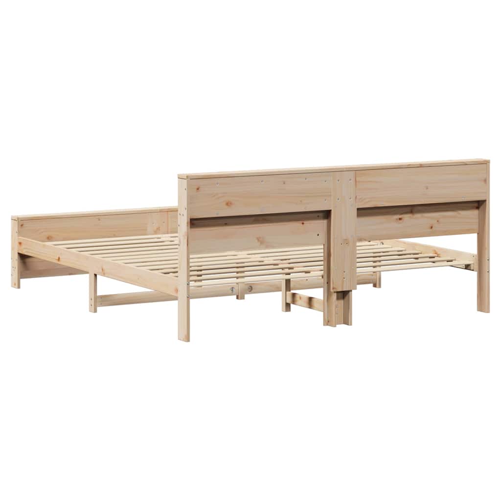 Sengestel med hovedgærde Brun 180 x 200 cm Konstrueret træ