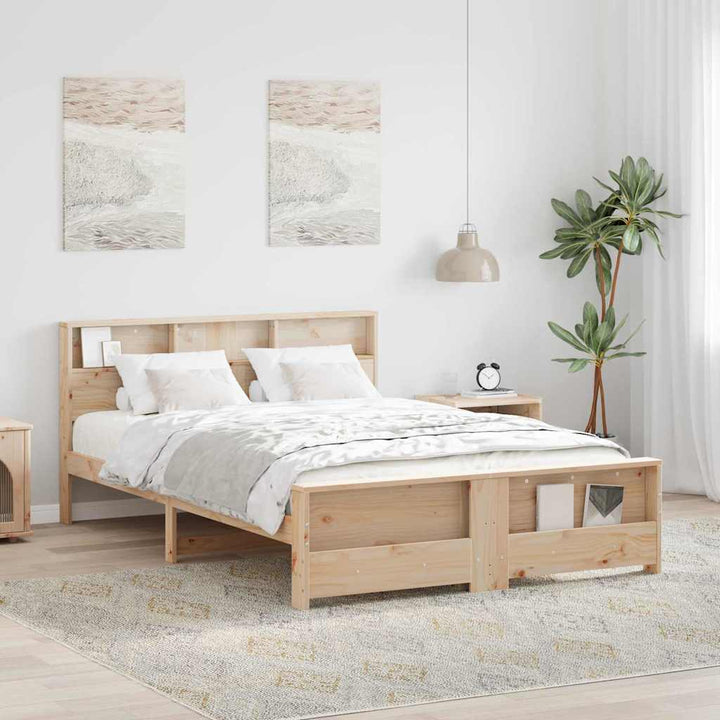 Sengestel med hovedgærde Brun 160 x 200 cm Konstrueret træ