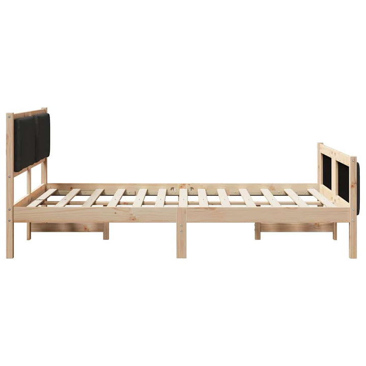 Sengestel med hovedgærde Sort 160 x 200 cm Stof