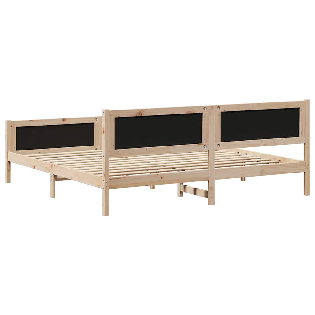 Sengestel Brun og taupe 200 x 200 cm Massivt fyrretræ