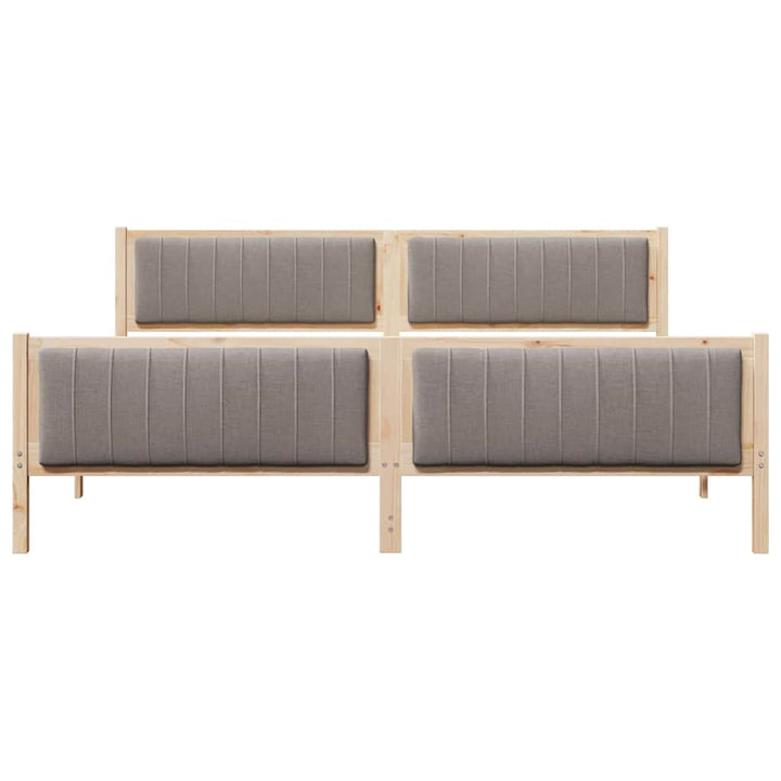 Sengestel Brun og taupe 200 x 200 cm Massivt fyrretræ