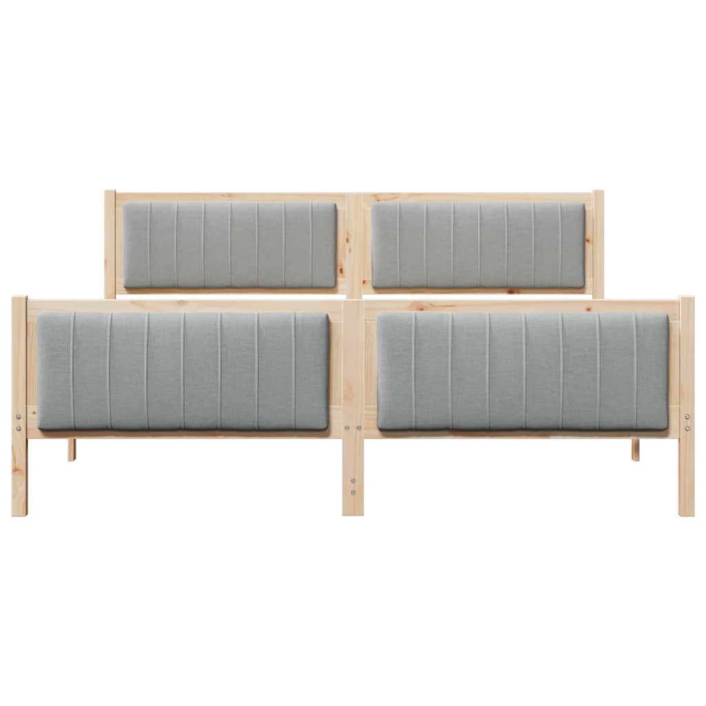 Sengestel Brun og lys grå 180 x 200 cm Massivt fyrretræ
