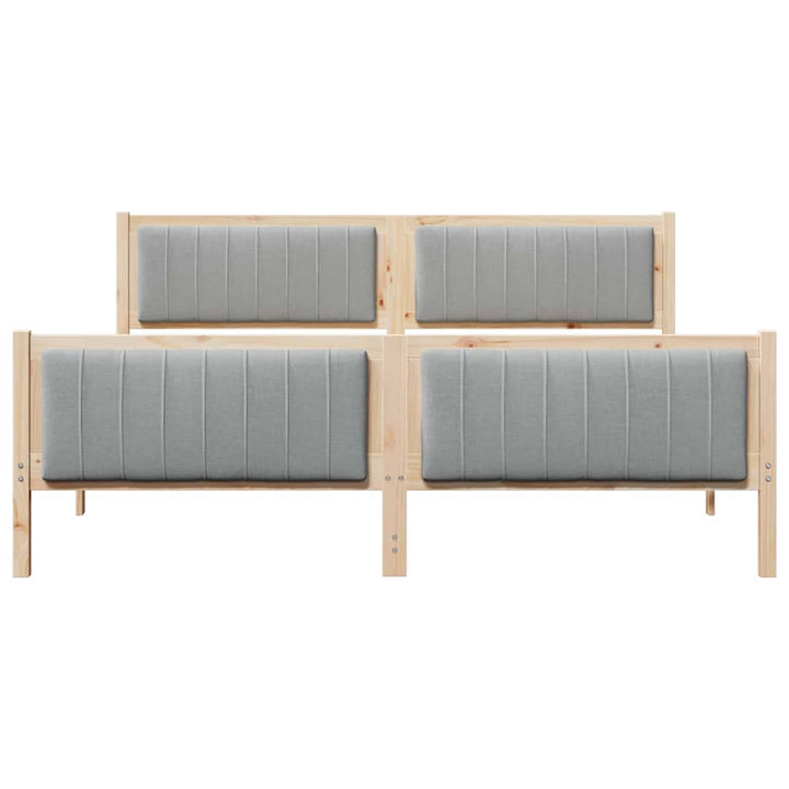 Sengestel Brun og lys grå 180 x 200 cm Massivt fyrretræ