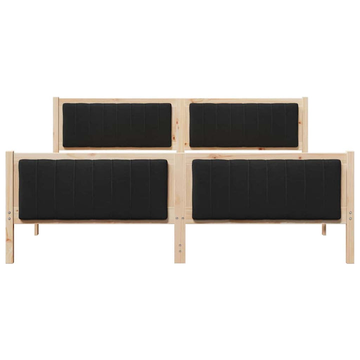 Sengestel Brun og sort 180 x 200 cm Massivt fyrretræ