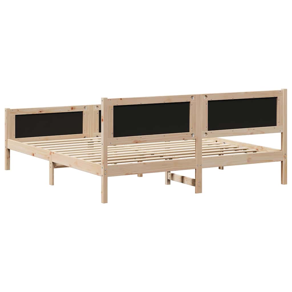Sengestel Brun og taupe 180 x 200 cm Massivt fyrretræ