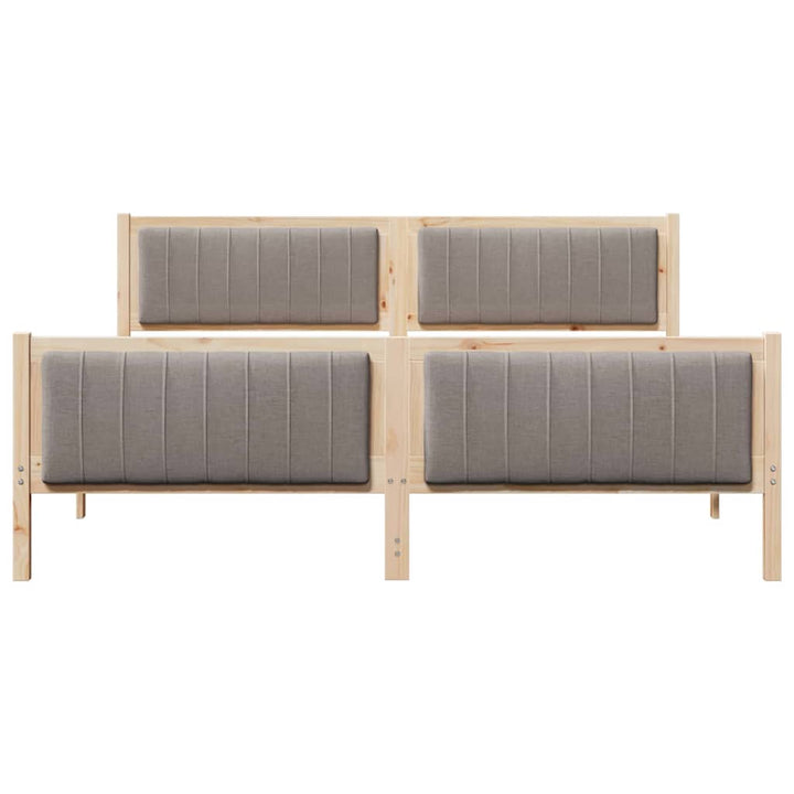 Sengestel Brun og taupe 180 x 200 cm Massivt fyrretræ