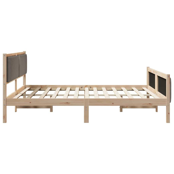 Sengestel Brun og taupe 180 x 200 cm Massivt fyrretræ