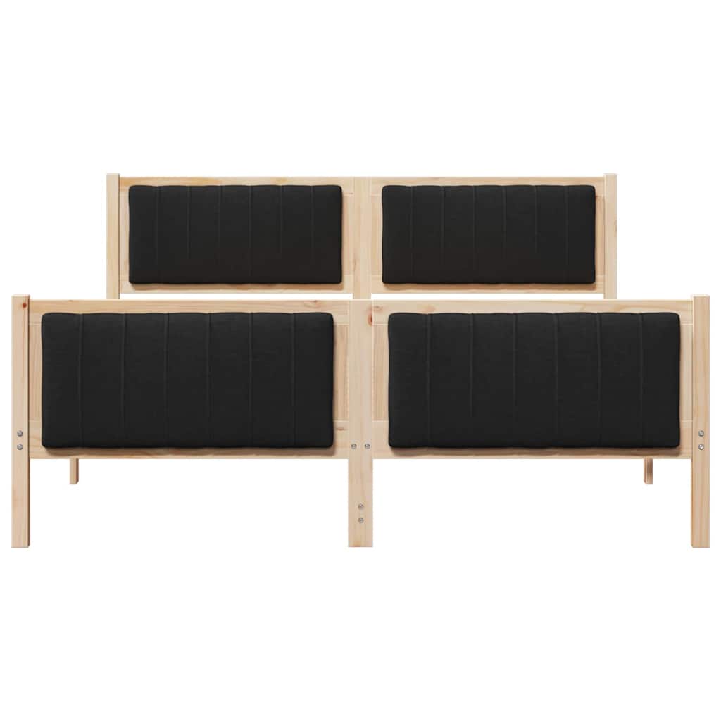 Sengestel Brun og sort 160 x 200 cm Massivt fyrretræ