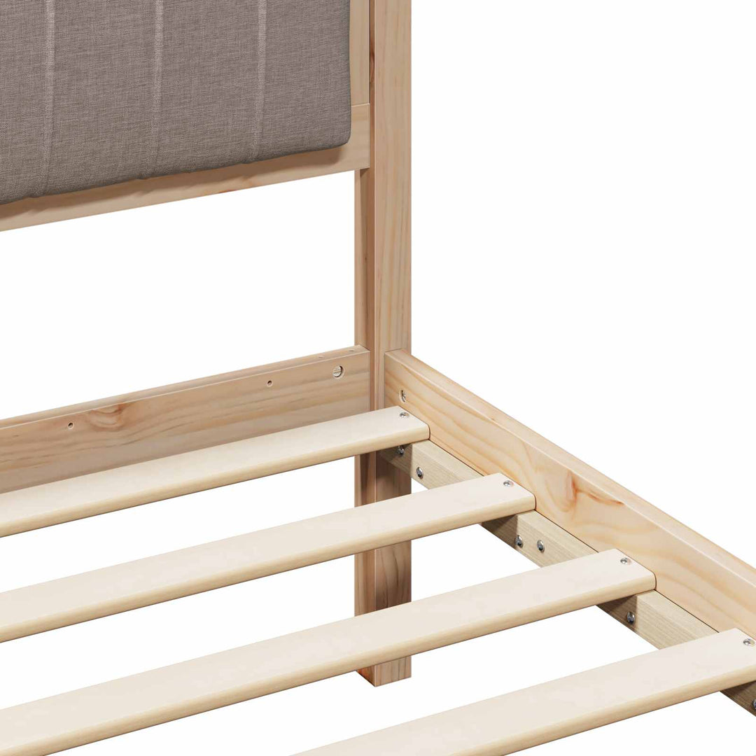 Sengestel Brun og taupe 160 x 200 cm Massivt fyrretræ