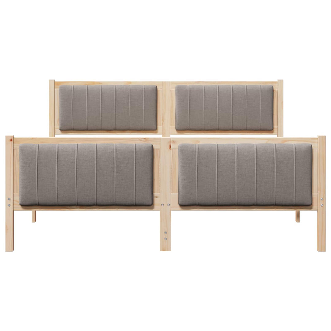 Sengestel Brun og taupe 160 x 200 cm Massivt fyrretræ