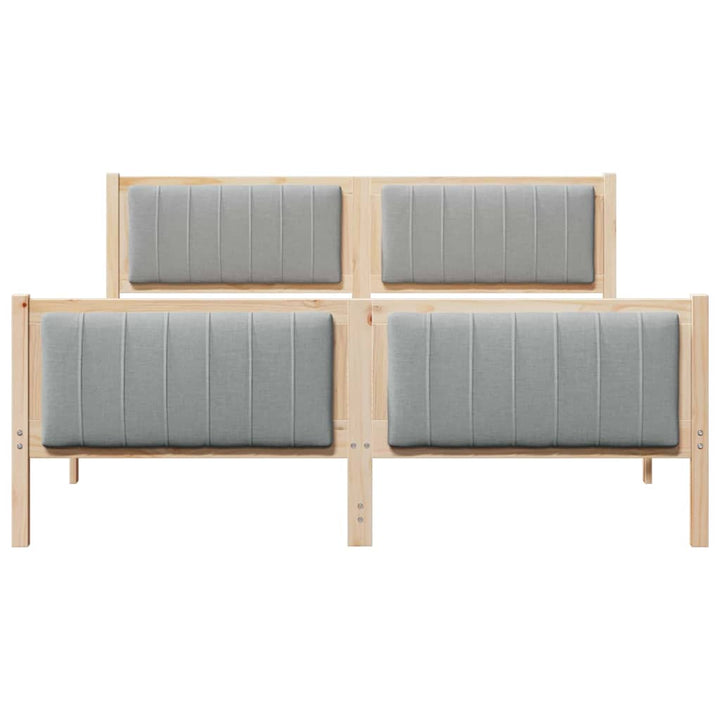Sengestel Brun og lys grå 150 x 200 cm Massivt fyrretræ
