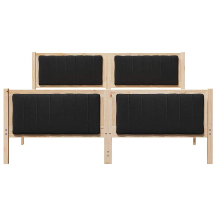 Sengestel Brun og sort 150 x 200 cm Massivt fyrretræ