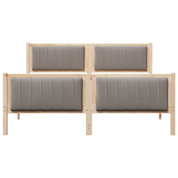 Sengestel Brun og taupe 150 x 200 cm Massivt fyrretræ