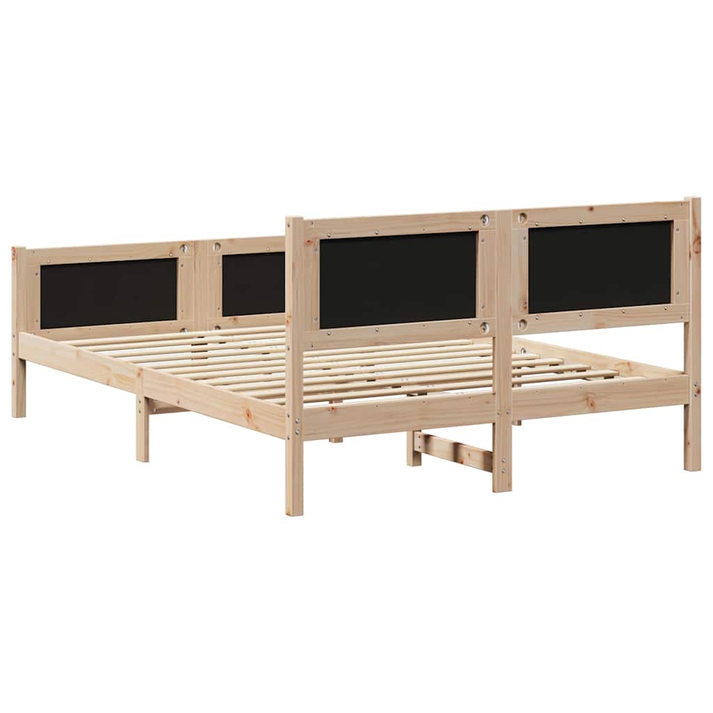 Sengestel Brun og taupe 140 x 190 cm Massivt fyrretræ