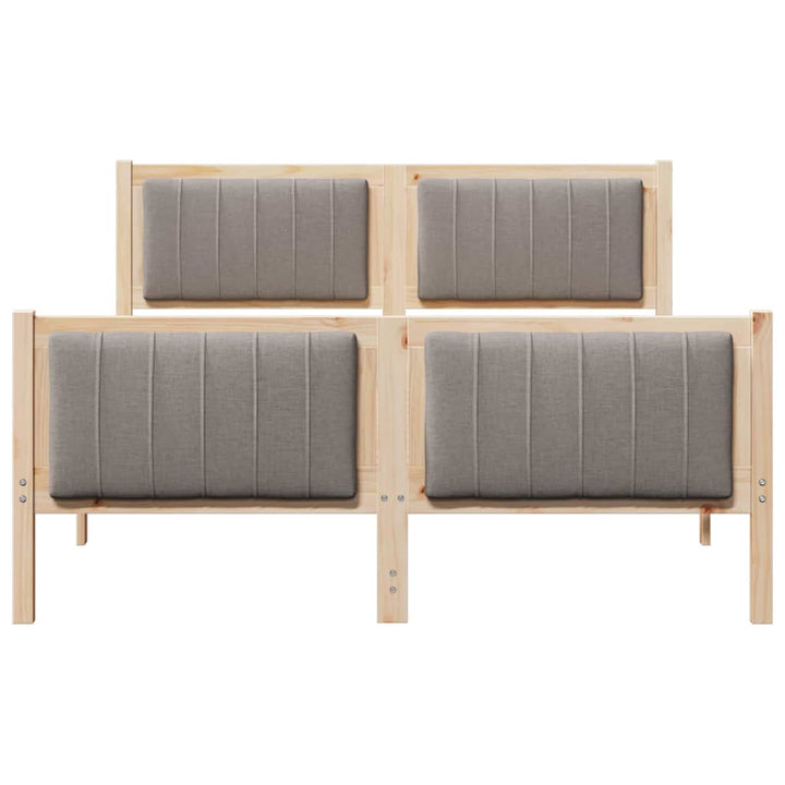 Sengestel Brun og taupe 140 x 190 cm Massivt fyrretræ