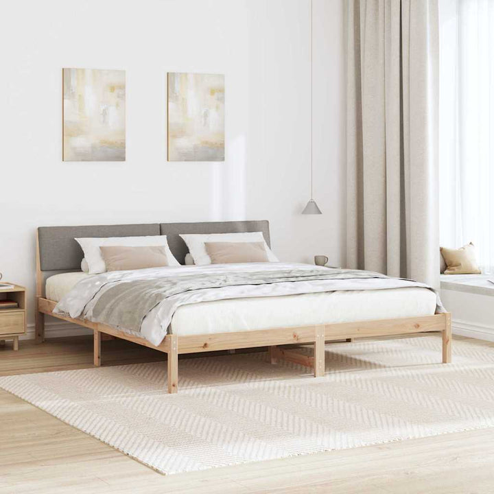 Sengestel Brun og taupe 180 x 200 cm Massivt fyrretræ