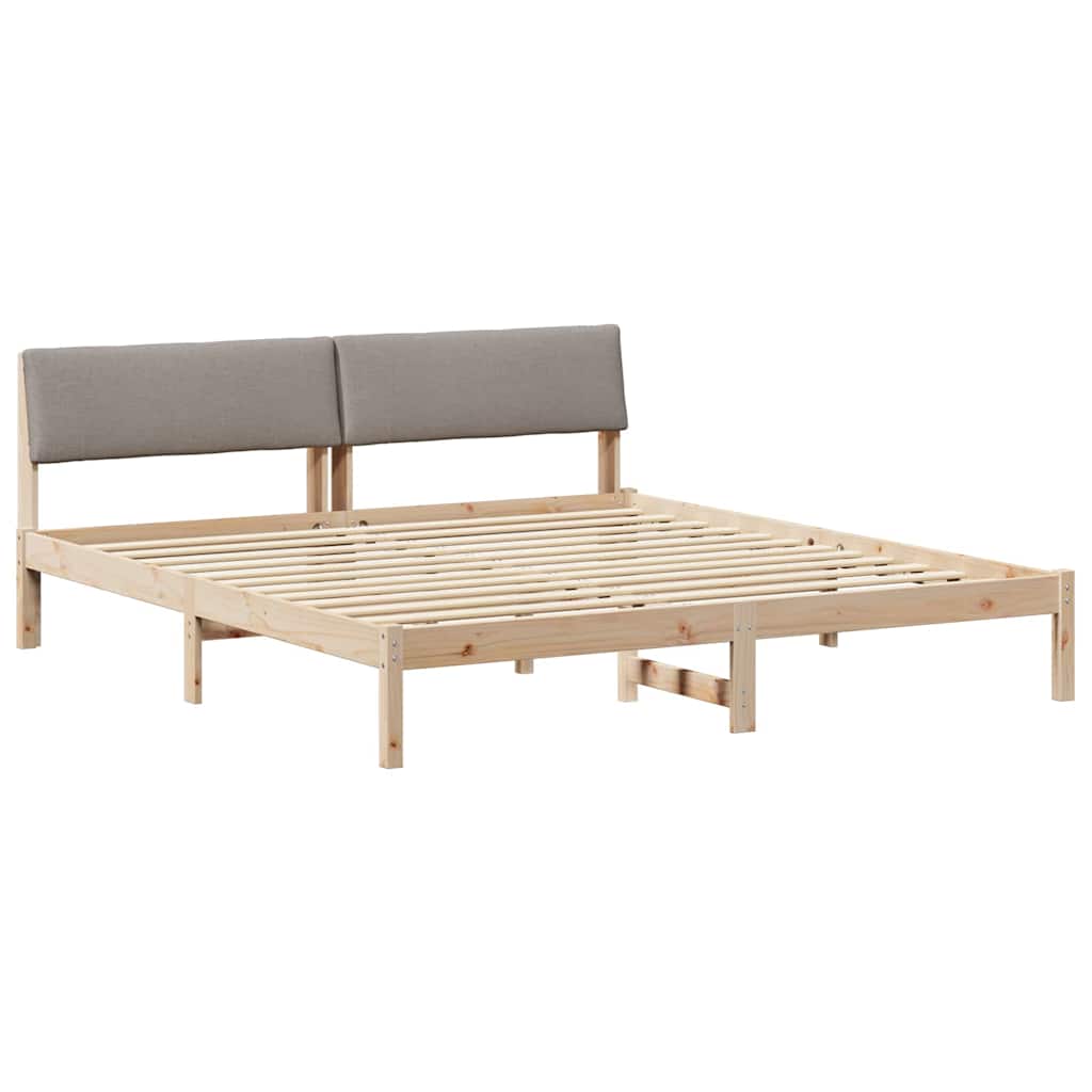 Sengestel Brun og taupe 180 x 200 cm Massivt fyrretræ