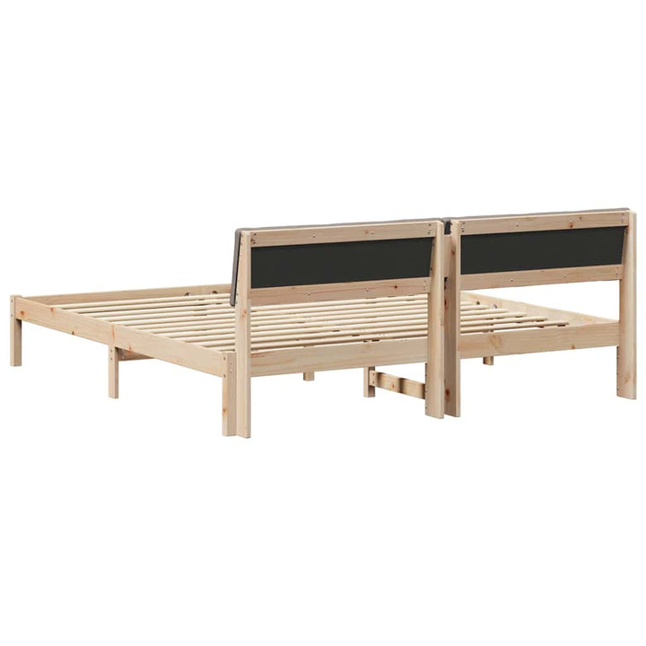 Sengestel Brun og taupe 180 x 200 cm Massivt fyrretræ
