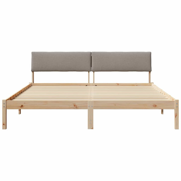 Sengestel Brun og taupe 180 x 200 cm Massivt fyrretræ